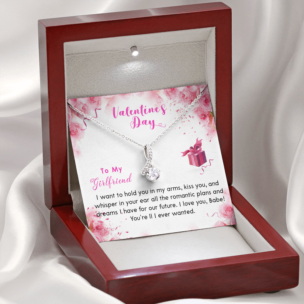 193B - Necklace To my Girlfriend, Future Wife Necklace, Happy Valentine's Day Rose Gift