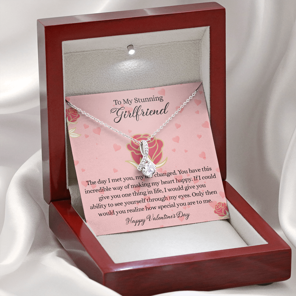 204B - To my Stunning Girlfriend Necklace, Love Necklace Valentine Gift from Boyfriend