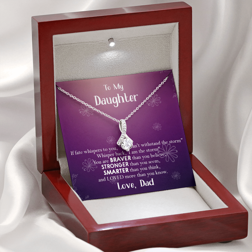 155B Necklace To My Daughter, Gift for Her, Women Necklace, Birthday Gift from Dad