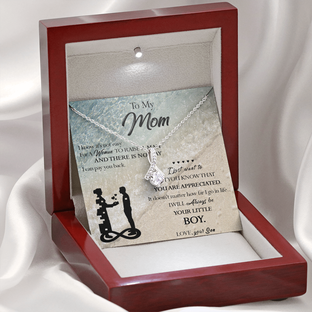 129B Necklace To My Mom, Gift for Mom from Son, Birthday Gift, Mother Necklace Gift