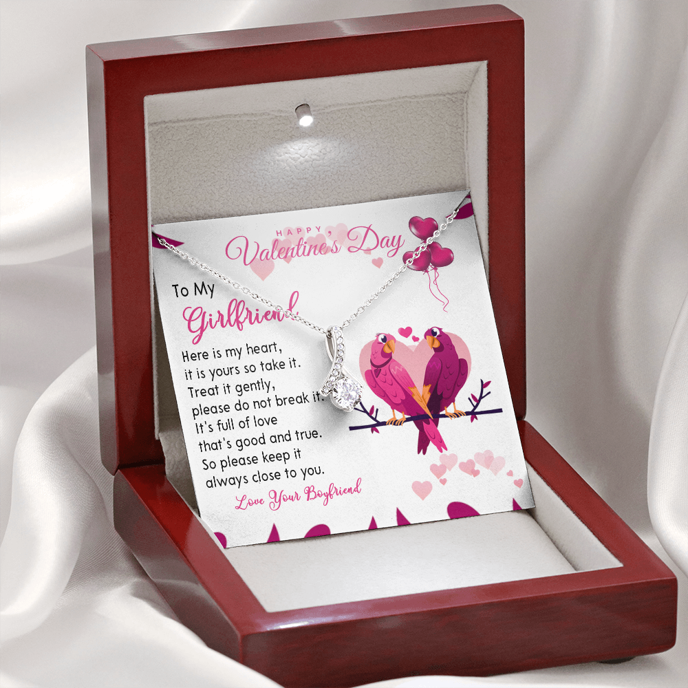 194B - Necklace To my Wife, Happy Valentine's Day Gift, Couple Love Bird Women Necklace