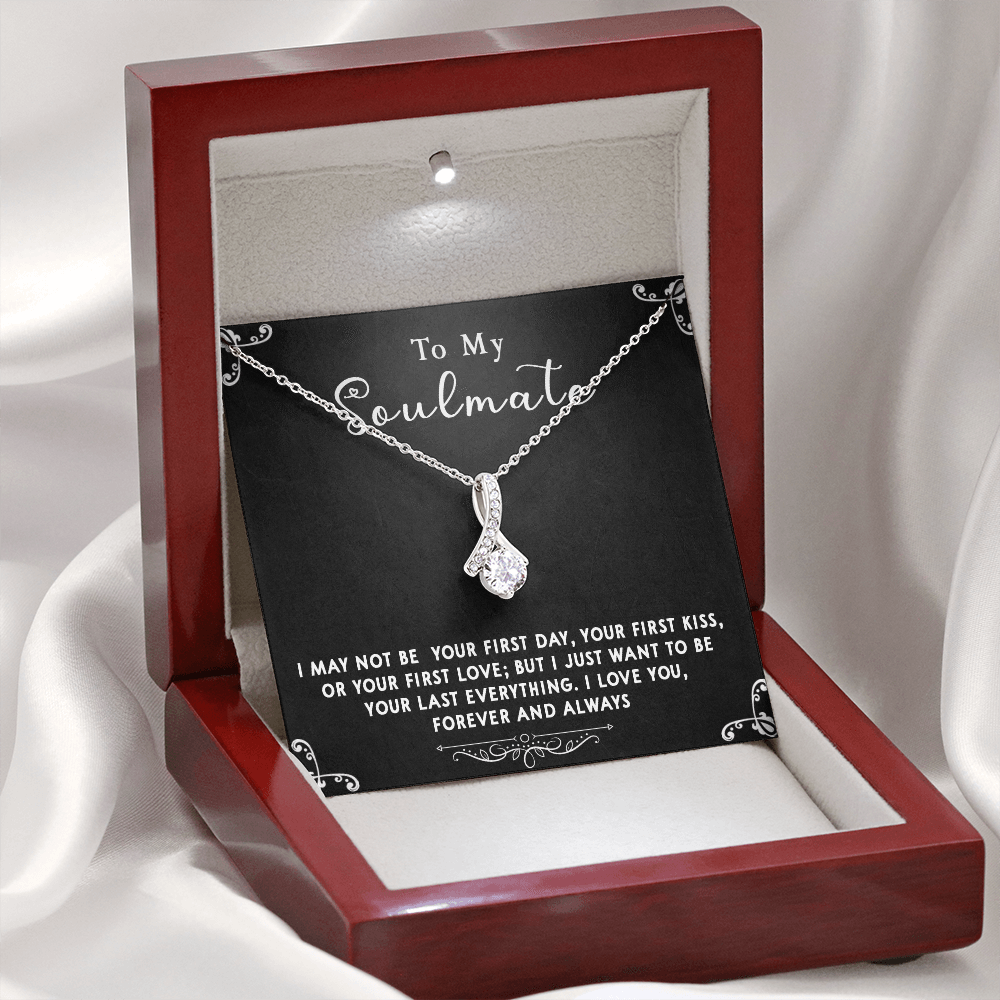 169B Gift To My Soulmate Necklace, Birthday Necklace For Wife, Happy Valentine Gift