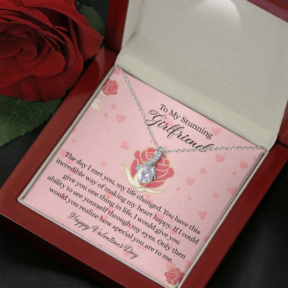 204B - To my Stunning Girlfriend Necklace, Love Necklace Valentine Gift from Boyfriend