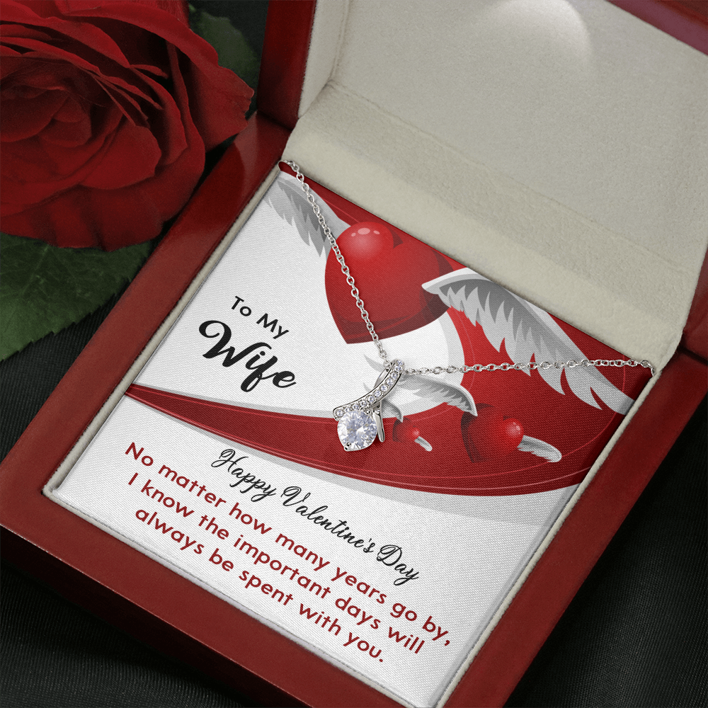 196B - Happy Valentine's Day Gift, Necklace To my Wife, Love Heart Women Necklace