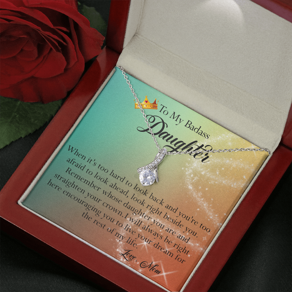 156B To My Badass Daughter Necklace, Gift for Her, Women, Birthday Gift from Mom