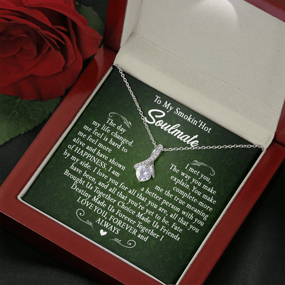 173B To My Smokin Hot Wife Necklace, Necklace Gift For Wife Soulmate Valentine Gift