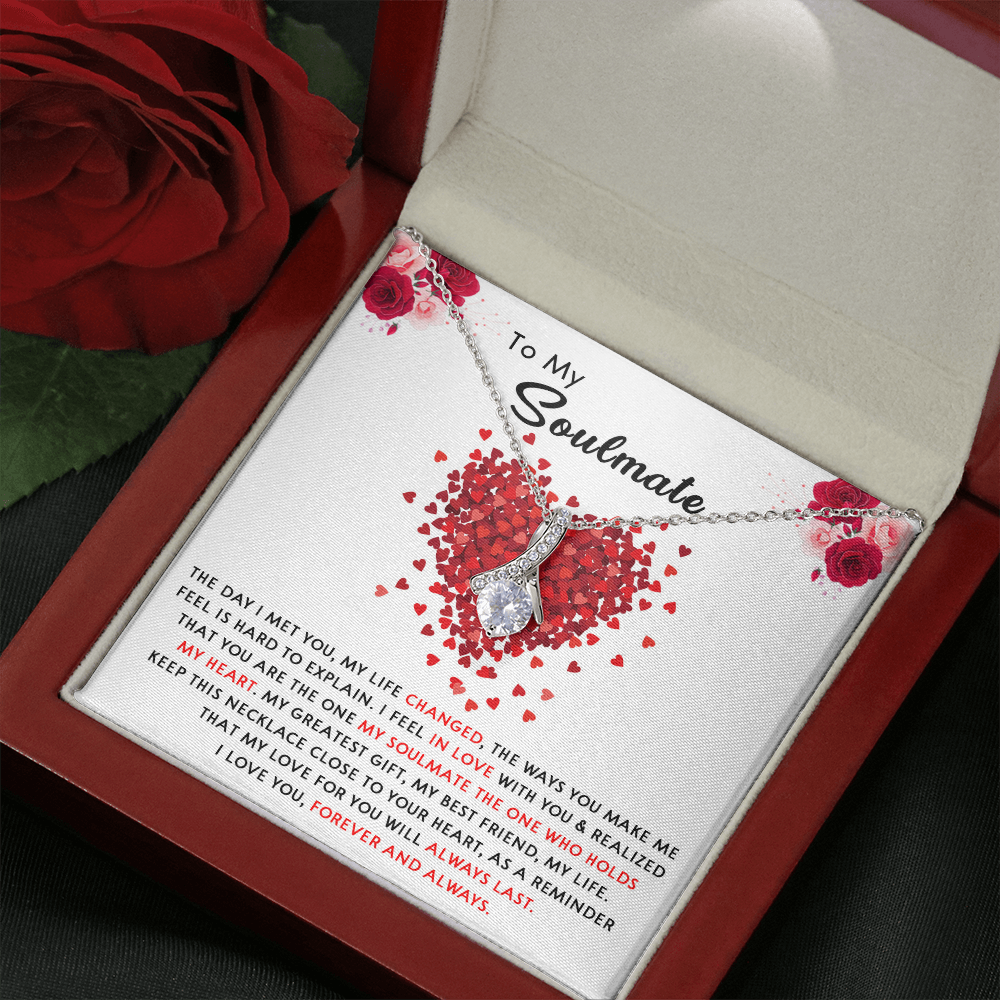 176B Necklace To My Soulmate, Necklace Gift for Women, I LOVE YOU Forever & Always