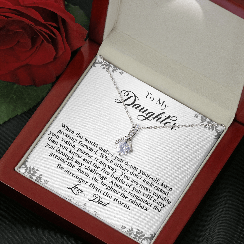 141B To My Daughter Necklace, Perfect Gift for Daughter From Dad, I Love You Daughter