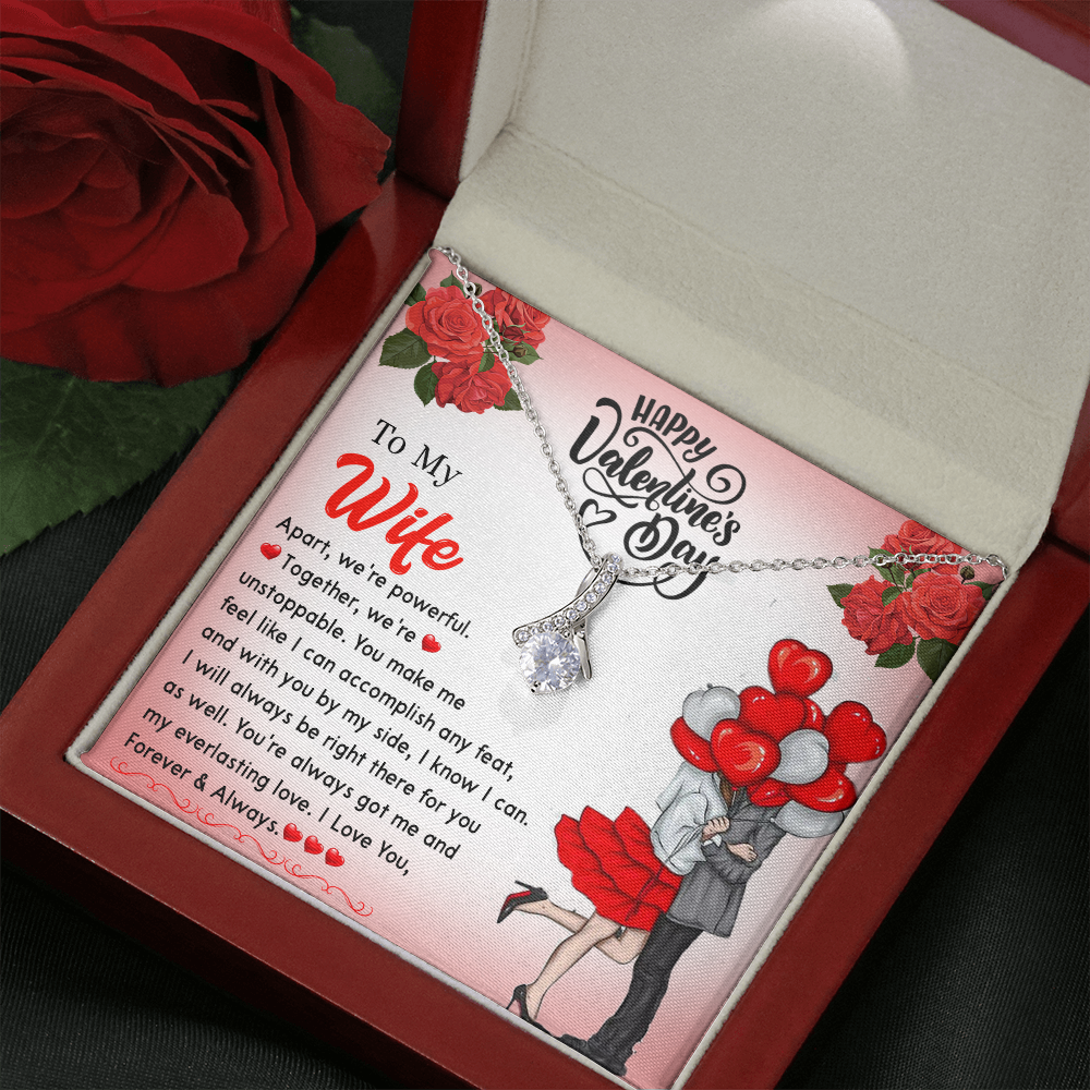 195B - Happy Valentine's Day Gift, Necklace To my Wife, I Love You Forever & Always