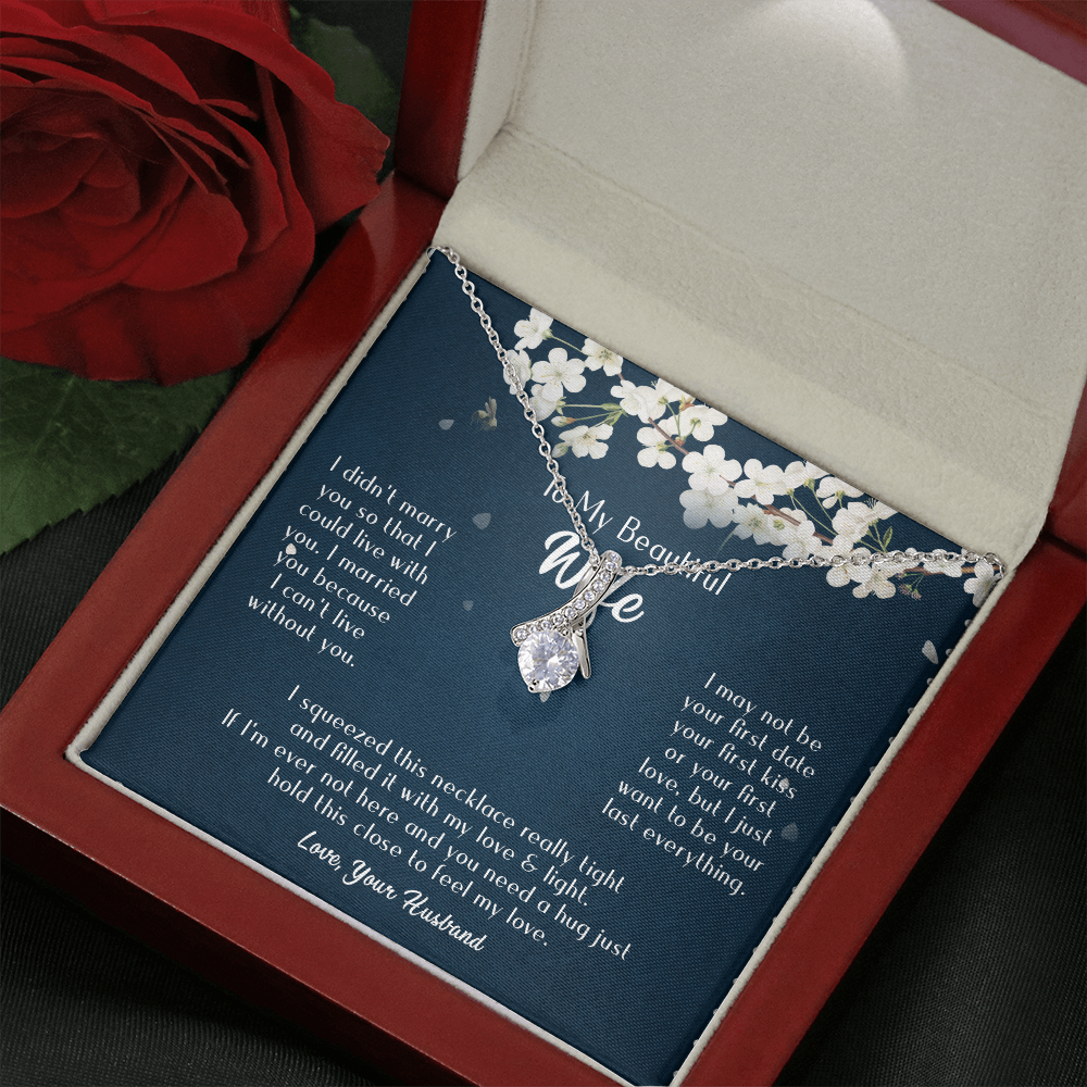 163B Necklace Gift To Beautiful Wife, Valentine Gift for Her, I Married Perfect Wife