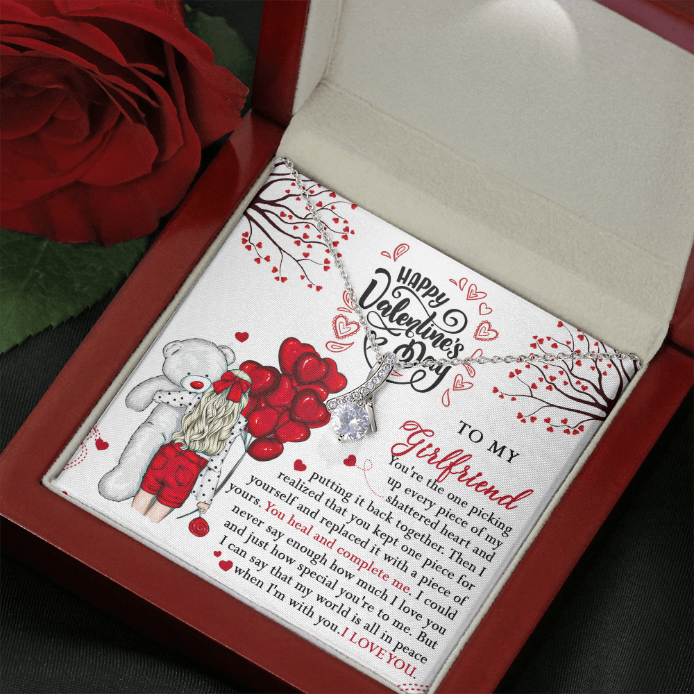218B - Valentine Gift To my Girlfriend Knot Necklace from Boyfriend, Cute Love Gift