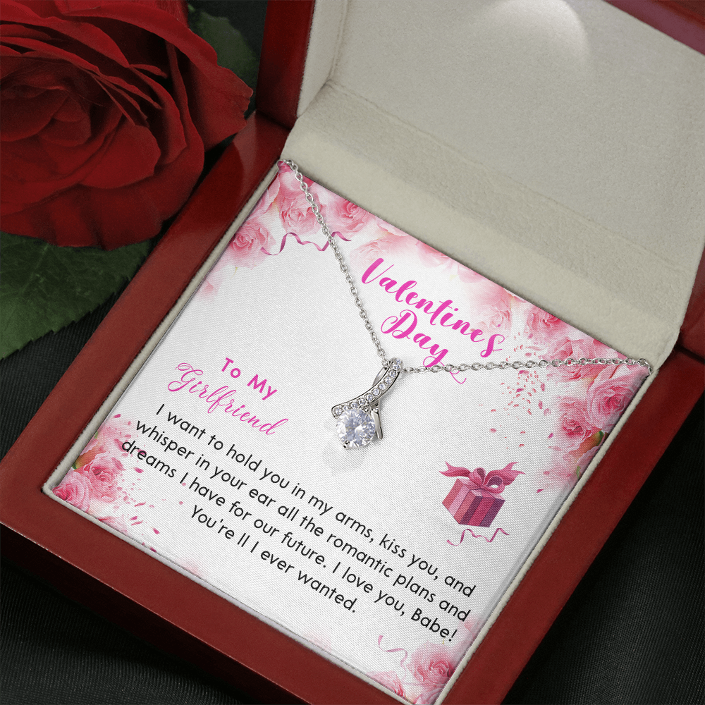 193B - Necklace To my Girlfriend, Future Wife Necklace, Happy Valentine's Day Rose Gift