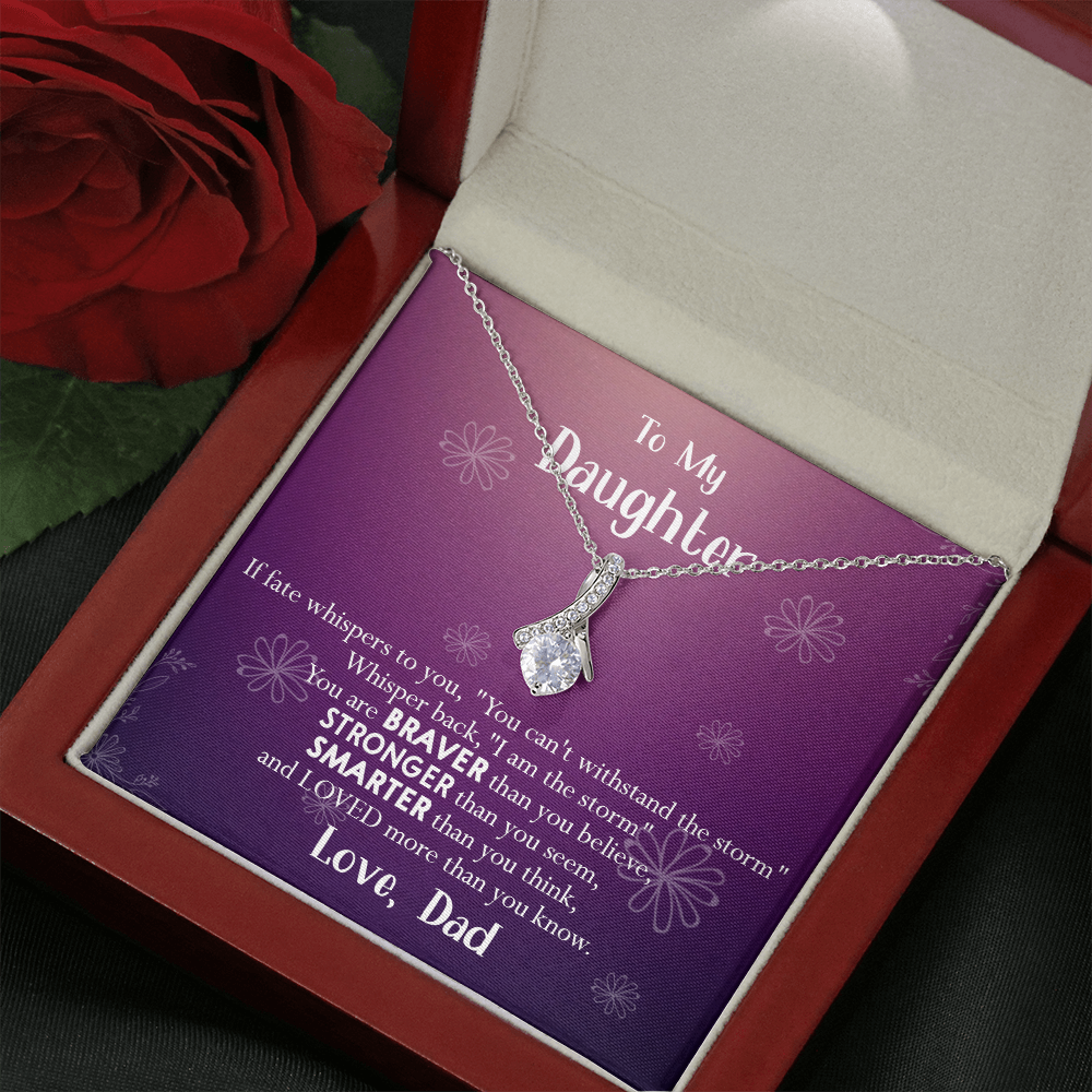 155B Necklace To My Daughter, Gift for Her, Women Necklace, Birthday Gift from Dad