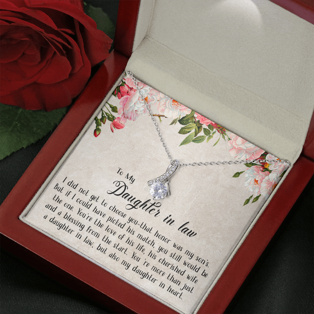 153B Necklace To My Daughter in law, Cute Necklace Gift from Dad Mom, Birthday Gift