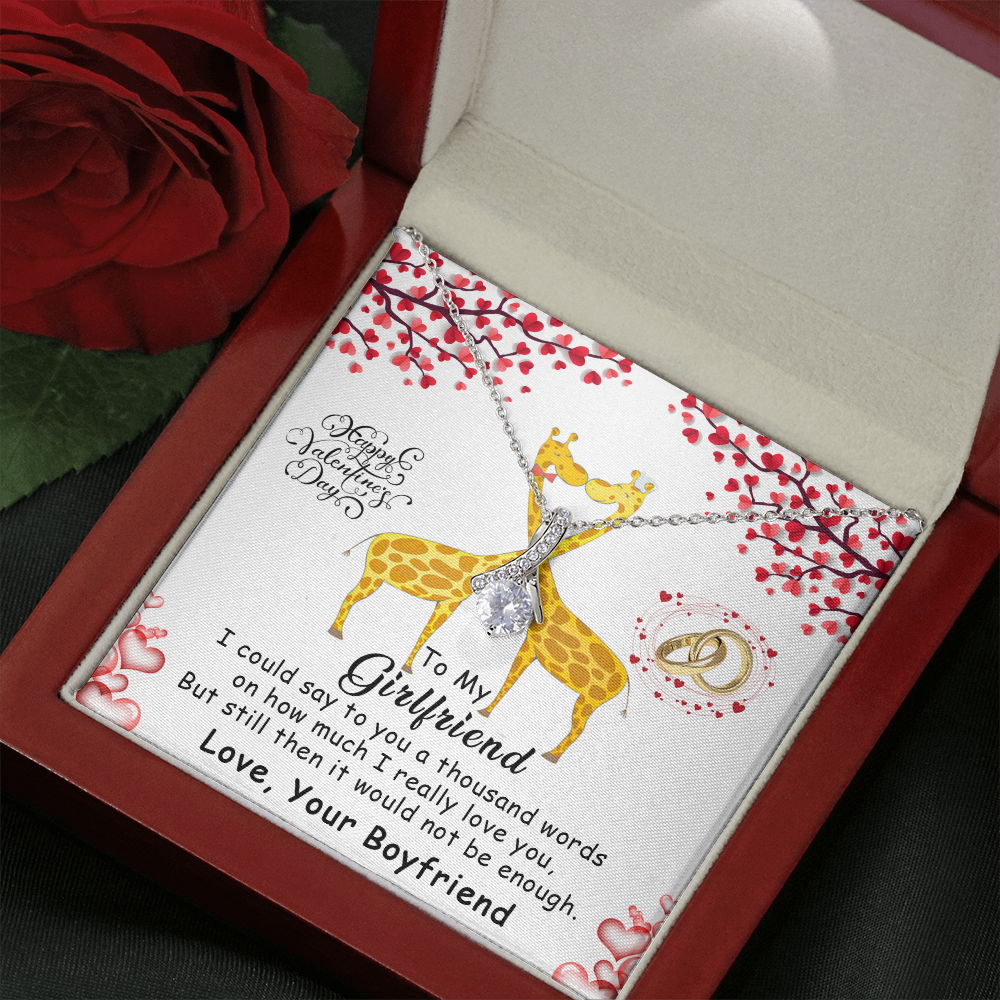 215B - To my Girlfriend, Happy Valentine's Day Gift Necklace for Girlfriend, Couples