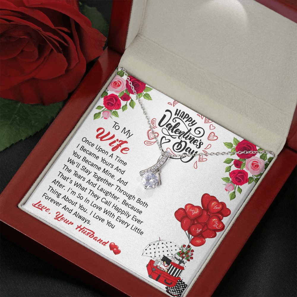 206B - Valentine's Day Necklace Gift for Wife, I LOVE YOU Forever & Always Couple Gift