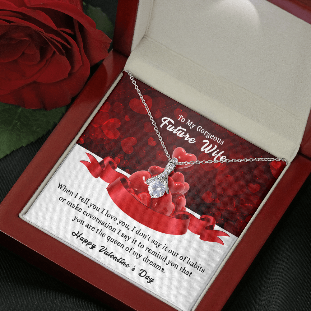 197B - To my Gorgeous Future Wife Necklace, Happy Valentine's Day Gift, Women Necklace