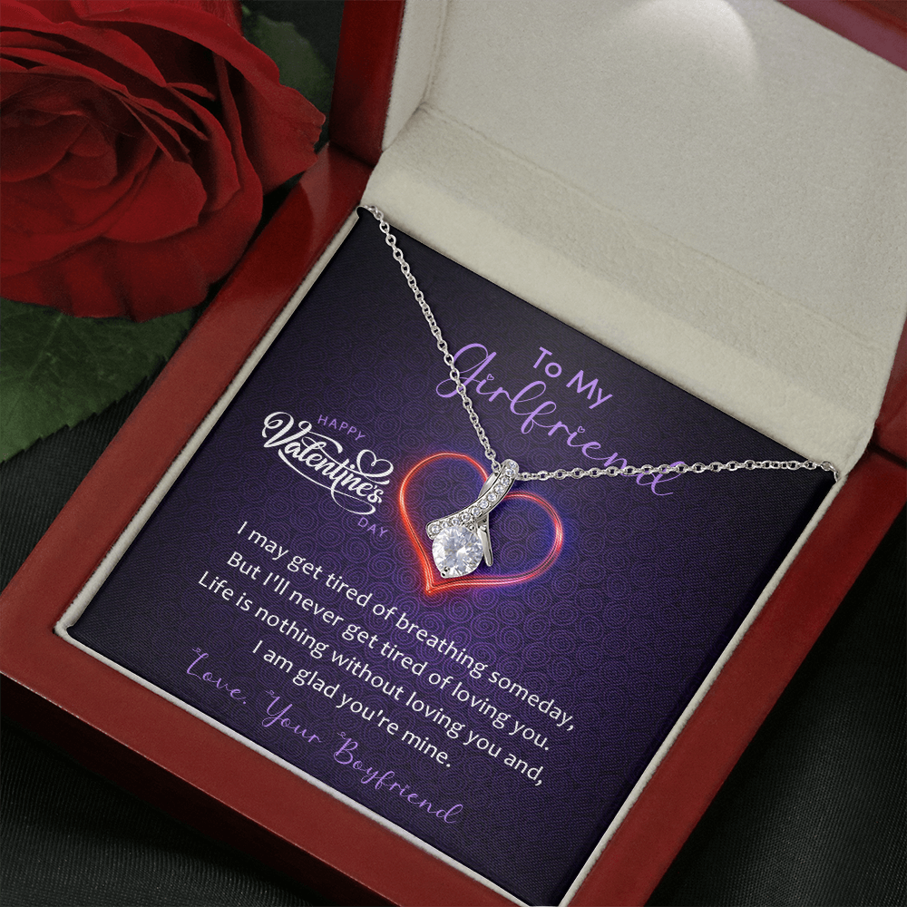 185B To my Girlfriend, Women Necklace Gift from Boyfriend, Valentine's Day Gift