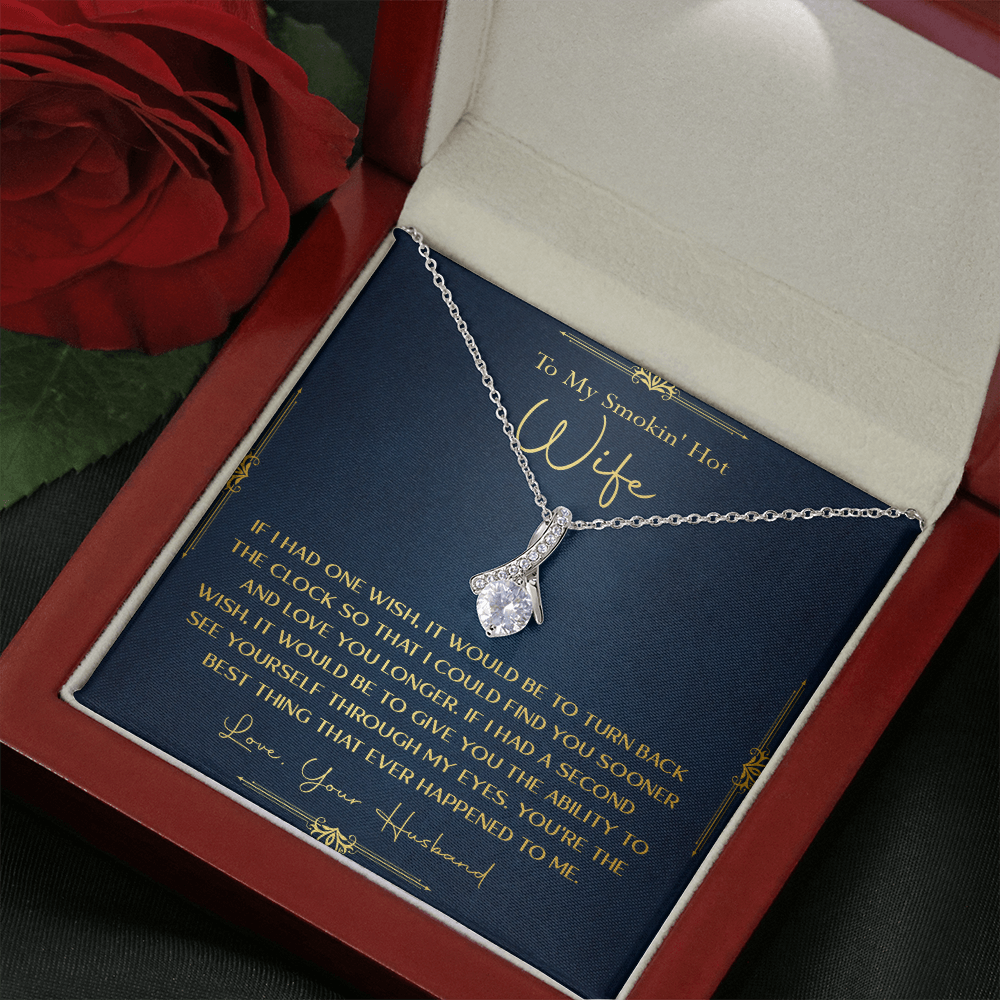 170B Necklace Gift To My Smokin Hot Wife, Gift for Her From Husband, Valentine Gift
