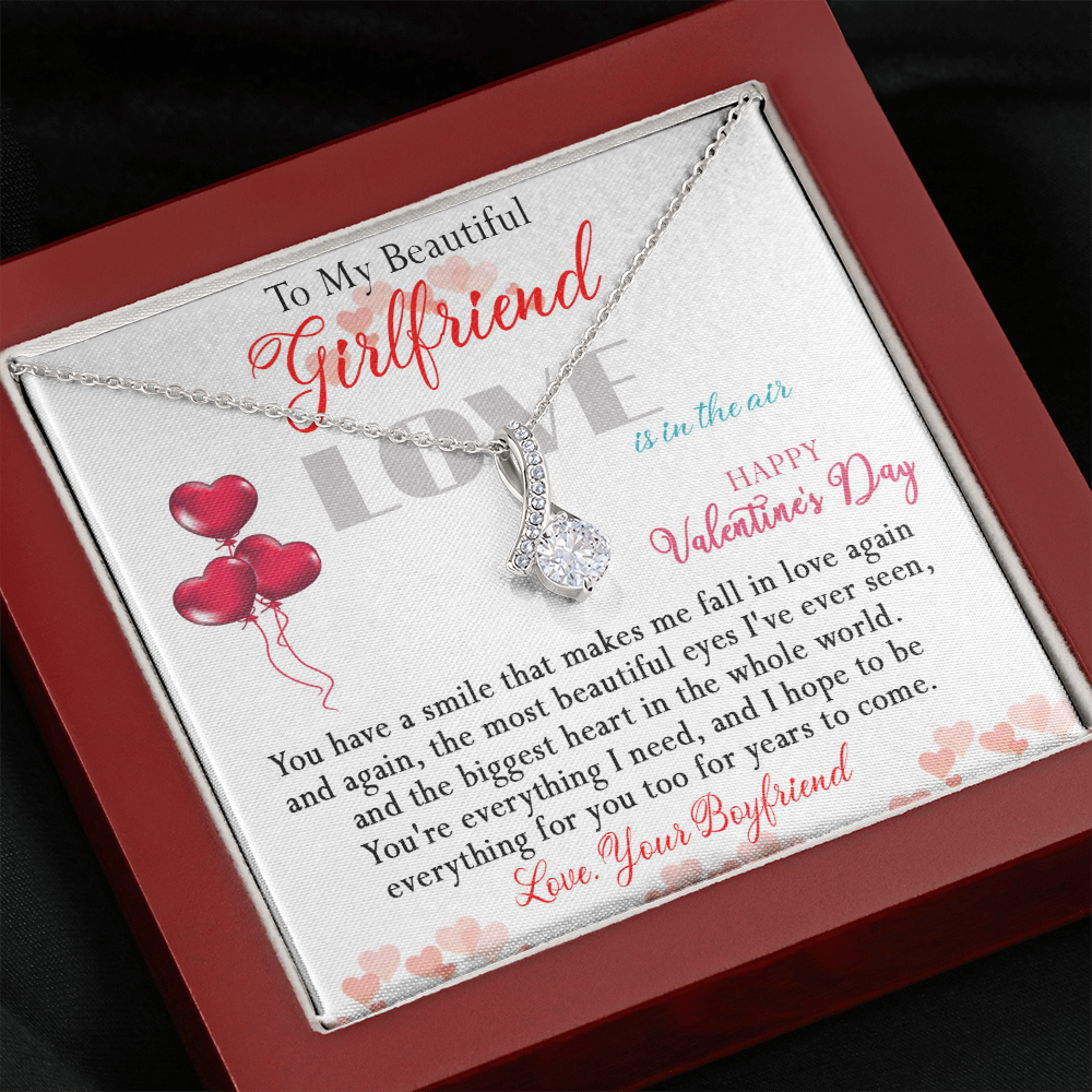 186B Necklace To Beautiful Girlfriend, Necklace Gift from Boyfriend, Valentine Gift