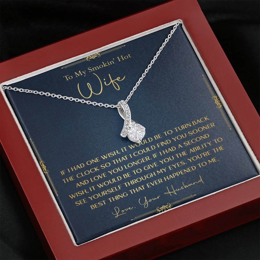 170B Necklace Gift To My Smokin Hot Wife, Gift for Her From Husband, Valentine Gift