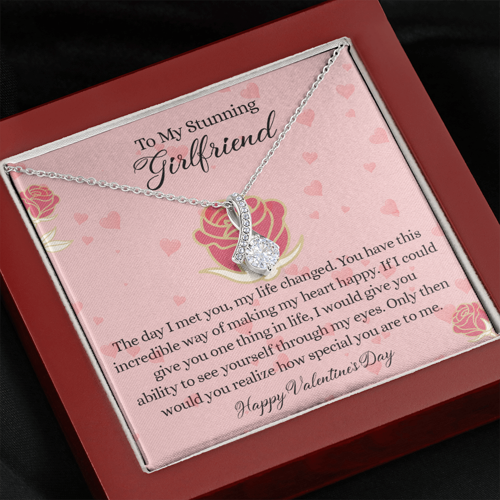 204B - To my Stunning Girlfriend Necklace, Love Necklace Valentine Gift from Boyfriend