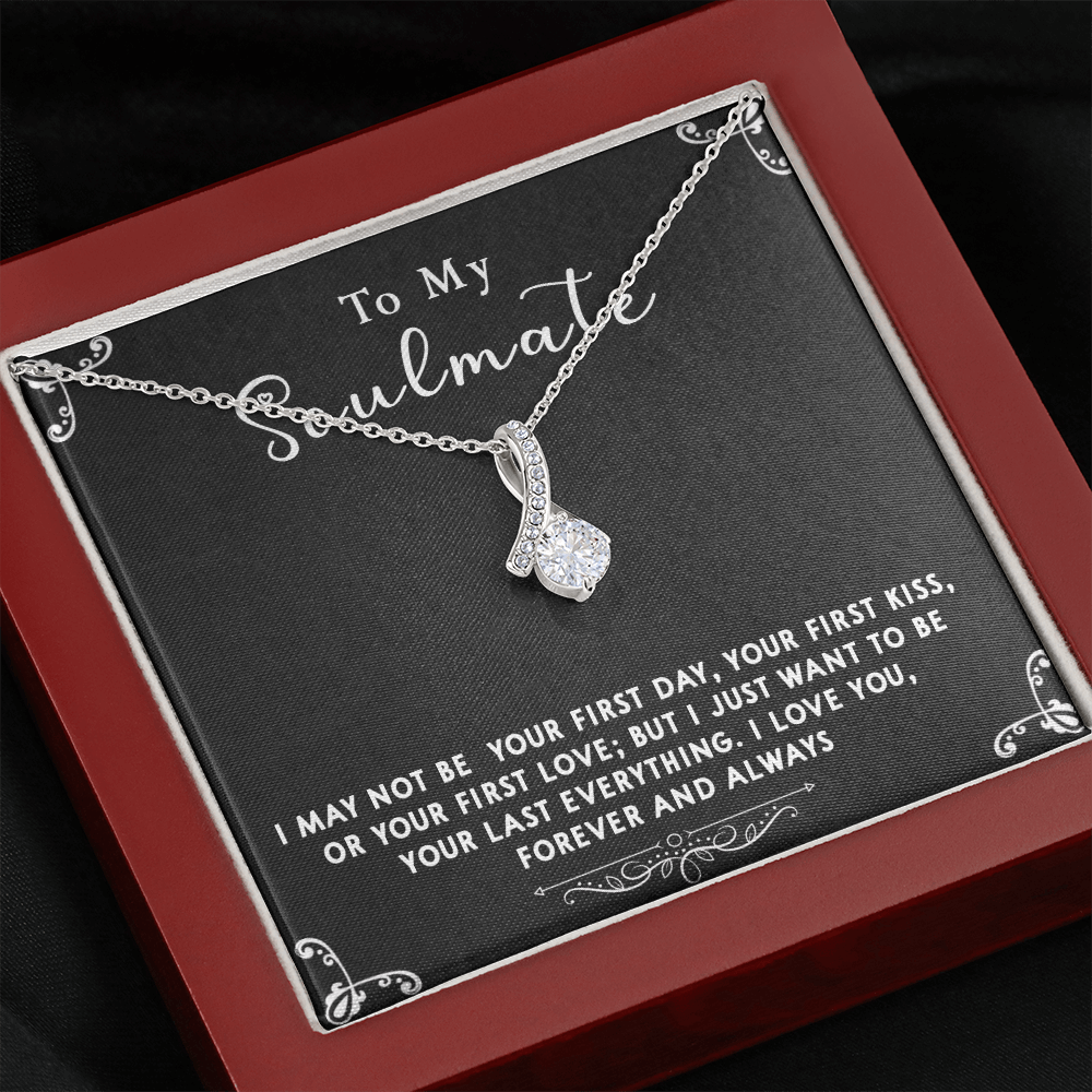 169B Gift To My Soulmate Necklace, Birthday Necklace For Wife, Happy Valentine Gift