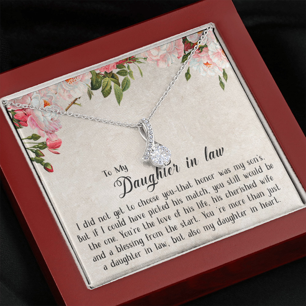 153B Necklace To My Daughter in law, Cute Necklace Gift from Dad Mom, Birthday Gift