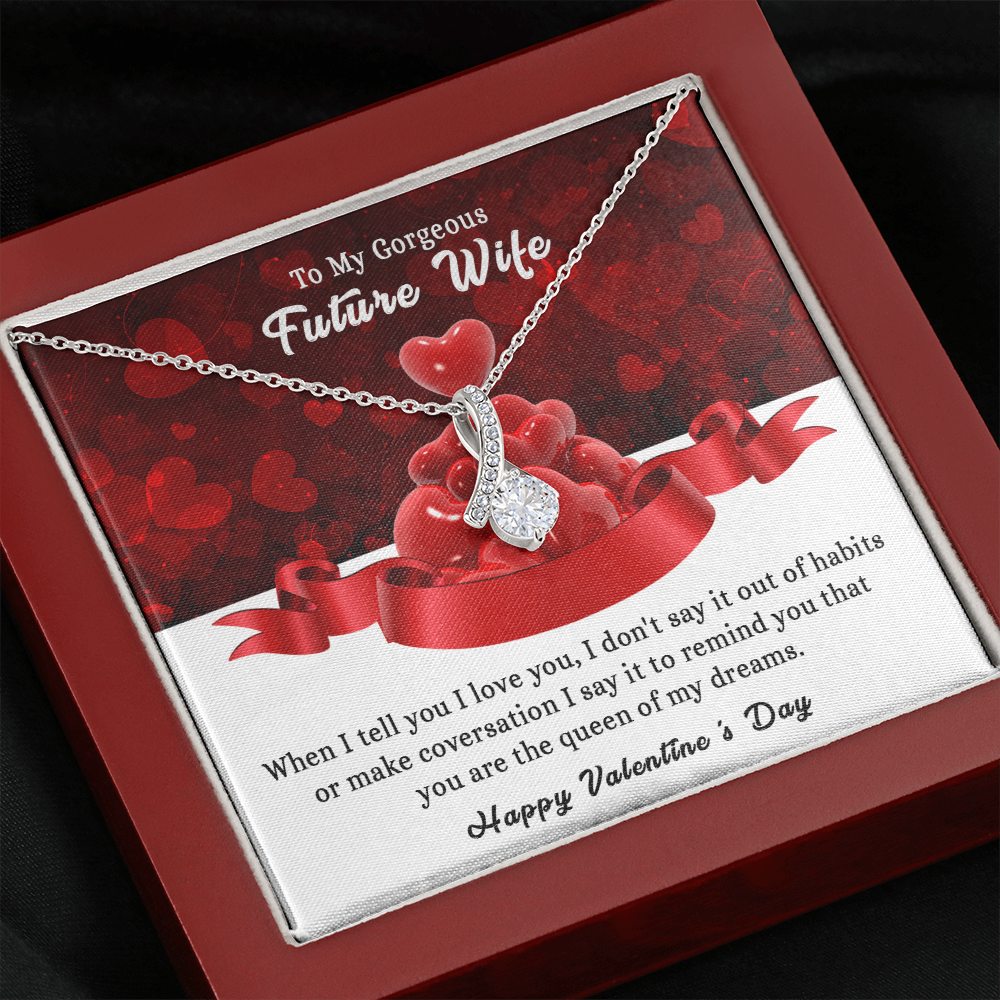 197B - To my Gorgeous Future Wife Necklace, Happy Valentine's Day Gift, Women Necklace