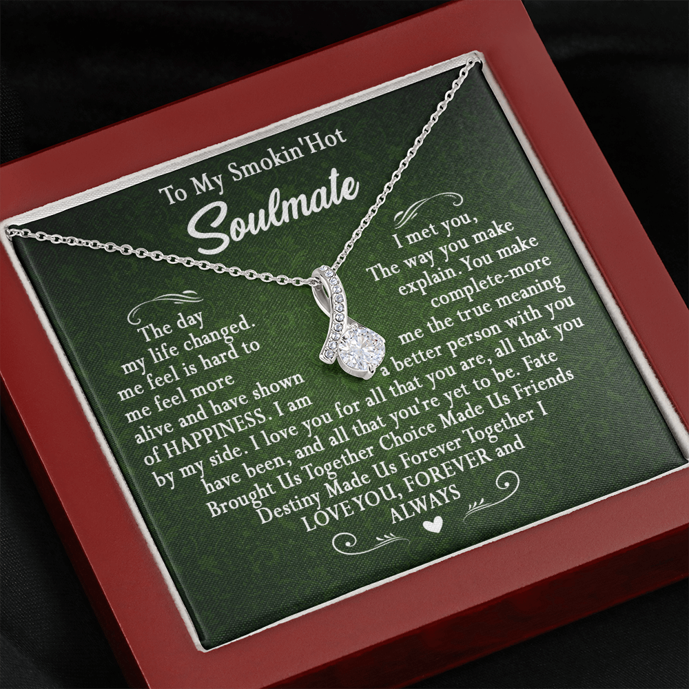 173B To My Smokin Hot Wife Necklace, Necklace Gift For Wife Soulmate Valentine Gift