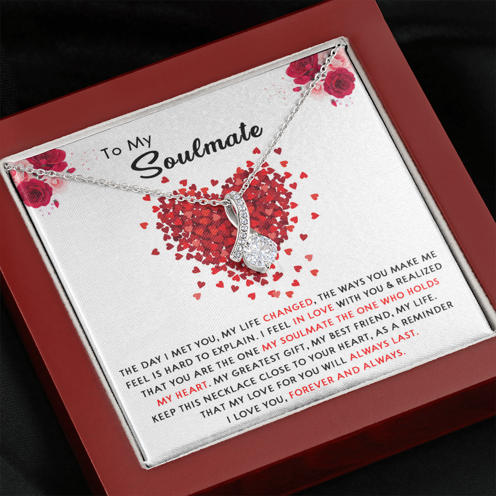 176B Necklace To My Soulmate, Necklace Gift for Women, I LOVE YOU Forever & Always