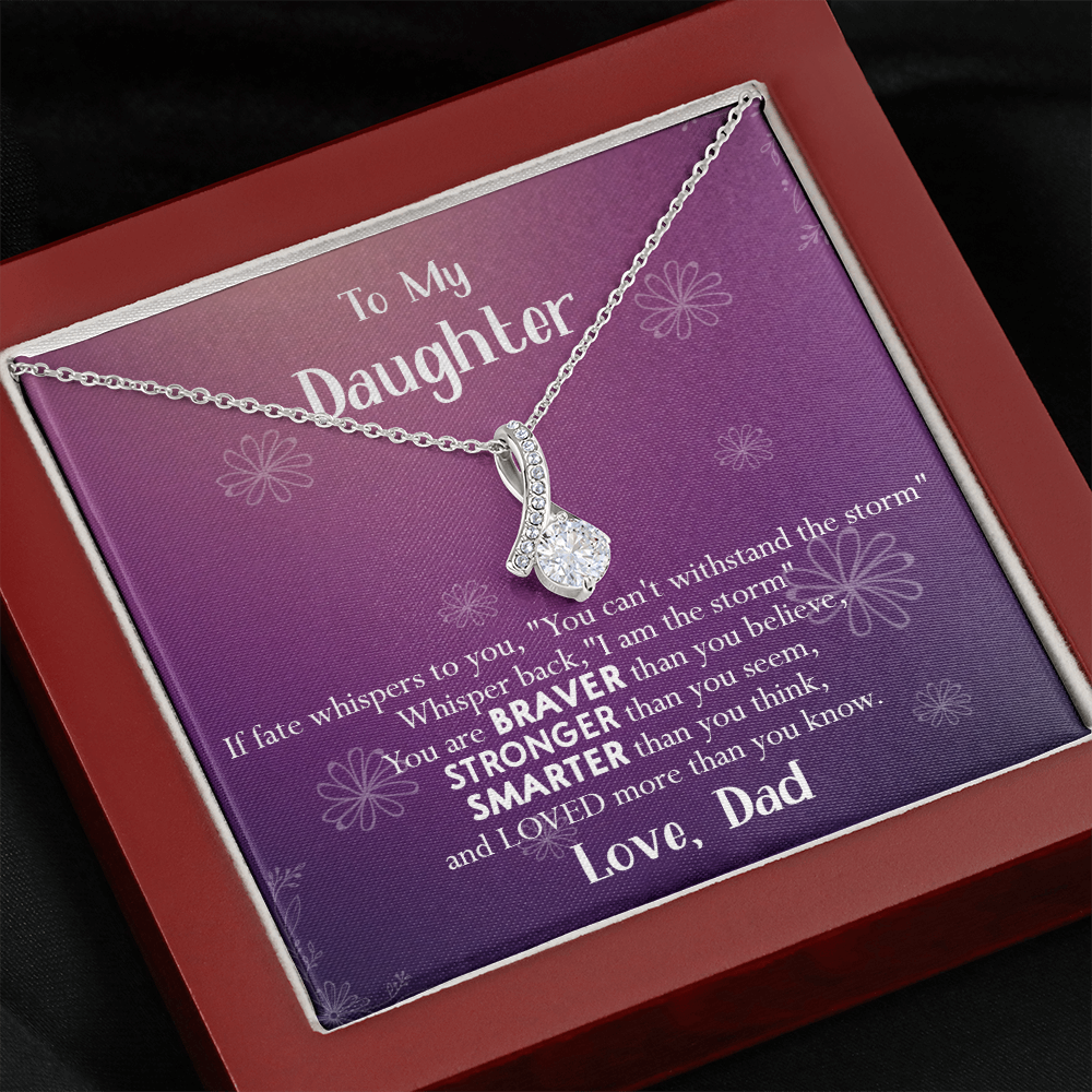 155B Necklace To My Daughter, Gift for Her, Women Necklace, Birthday Gift from Dad