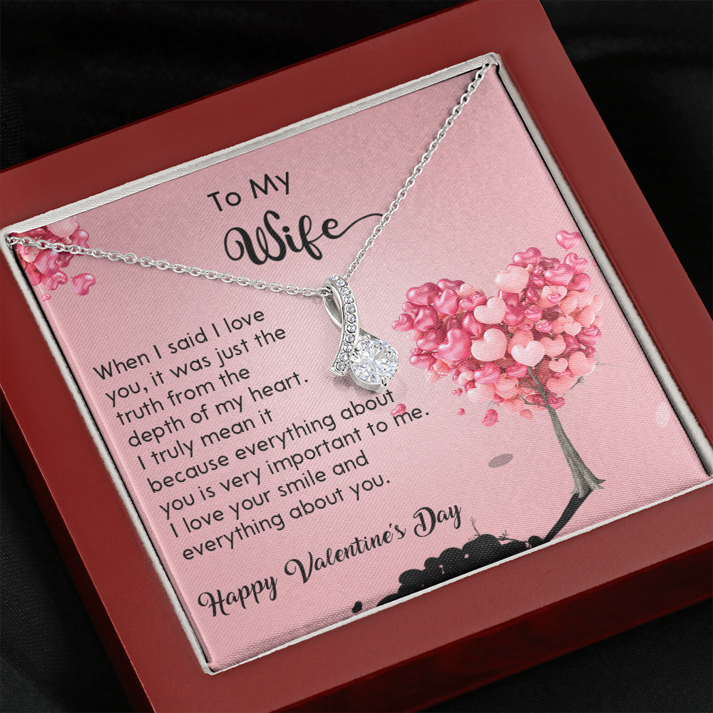 208B - Wife Necklace Gift from Husband, LOVE YOU Forever & Always, Valentine's Day Gift