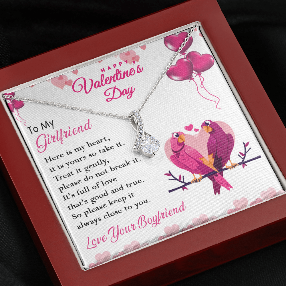 216B - Happy Valentine's Day Gift, Necklace To my Girlfriend, Necklace Love Couple Bird