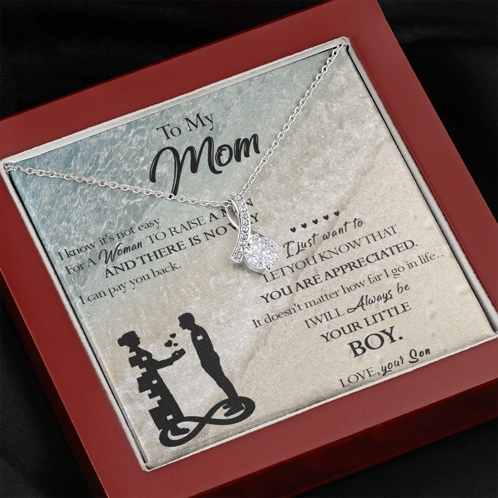 129B Necklace To My Mom, Gift for Mom from Son, Birthday Gift, Mother Necklace Gift