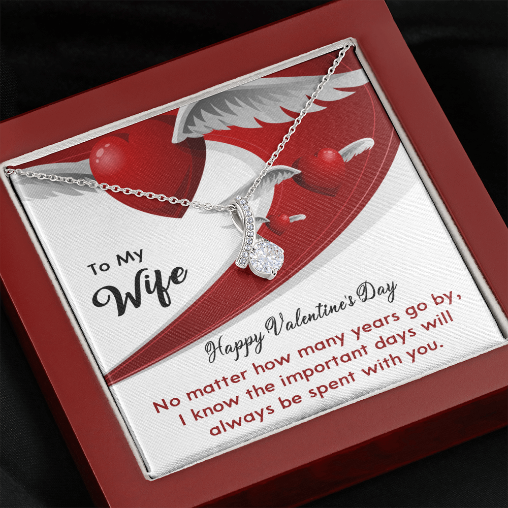 196B - Happy Valentine's Day Gift, Necklace To my Wife, Love Heart Women Necklace