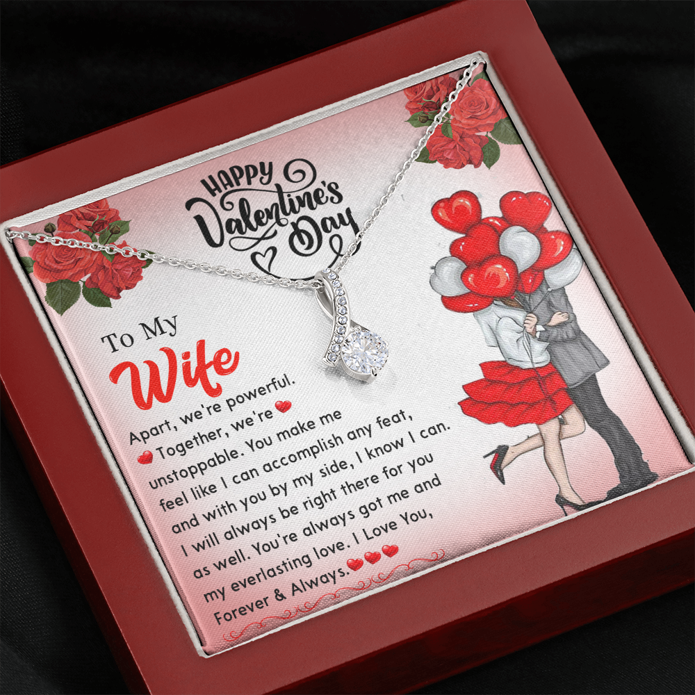 195B - Happy Valentine's Day Gift, Necklace To my Wife, I Love You Forever & Always