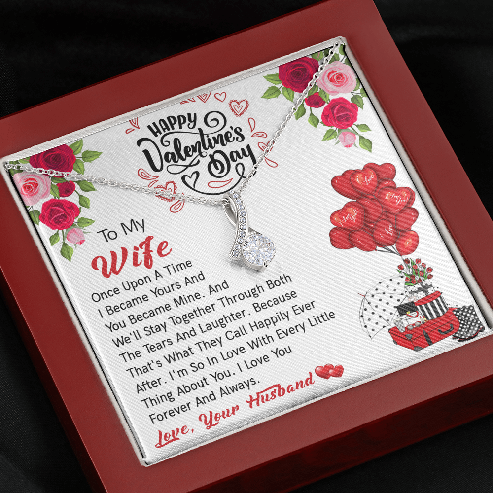 206B - Valentine's Day Necklace Gift for Wife, I LOVE YOU Forever & Always Couple Gift