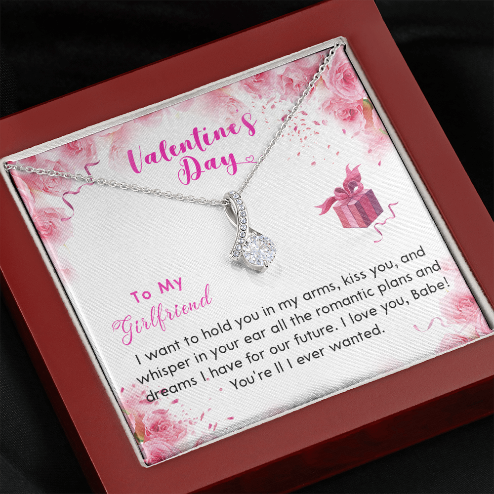 193B - Necklace To my Girlfriend, Future Wife Necklace, Happy Valentine's Day Rose Gift