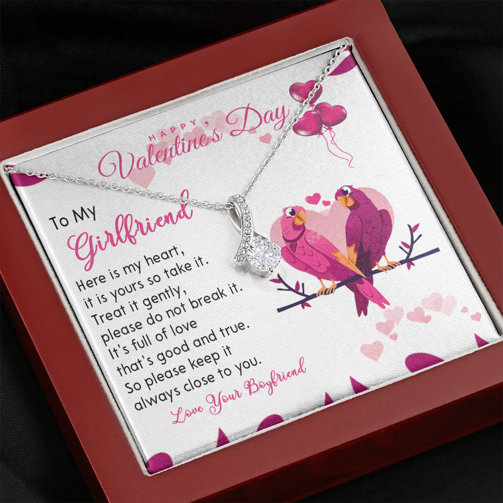 194B - Necklace To my Wife, Happy Valentine's Day Gift, Couple Love Bird Women Necklace
