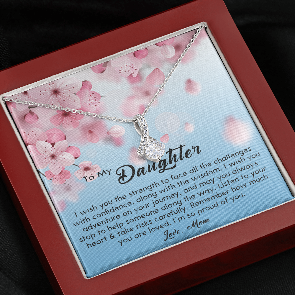132B Necklace To My Daughter, Gift for Daughter from Mom, Daughter Birthday Gift