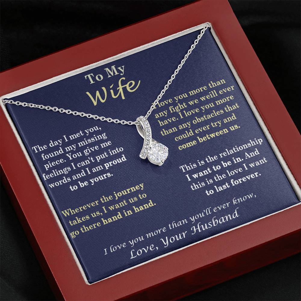 To My Wife, Necklace for My Wife Heart Necklace - Birthday, Anniversary Gift 369
