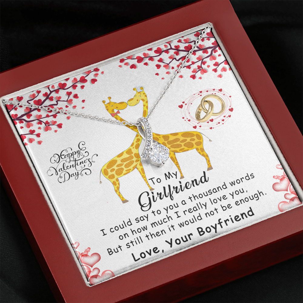 215B - To my Girlfriend, Happy Valentine's Day Gift Necklace for Girlfriend, Couples