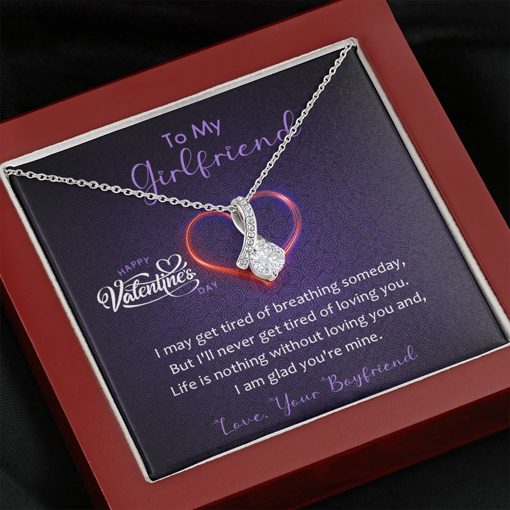 185B To my Girlfriend, Women Necklace Gift from Boyfriend, Valentine's Day Gift