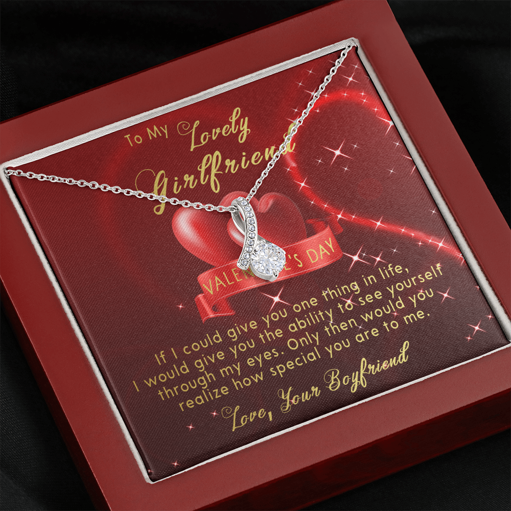 191B - Necklace To my lovely Girlfriend, Women Girl Necklace, Valentine's Day Gift