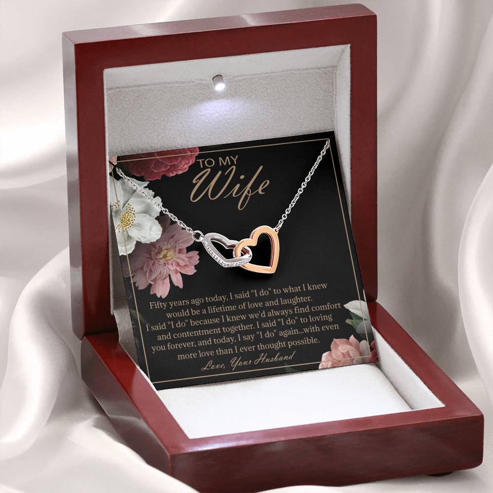353 Husband To Wife Jewelry Necklace Romantic 50 Years 50th Wedding Anniversary Gift