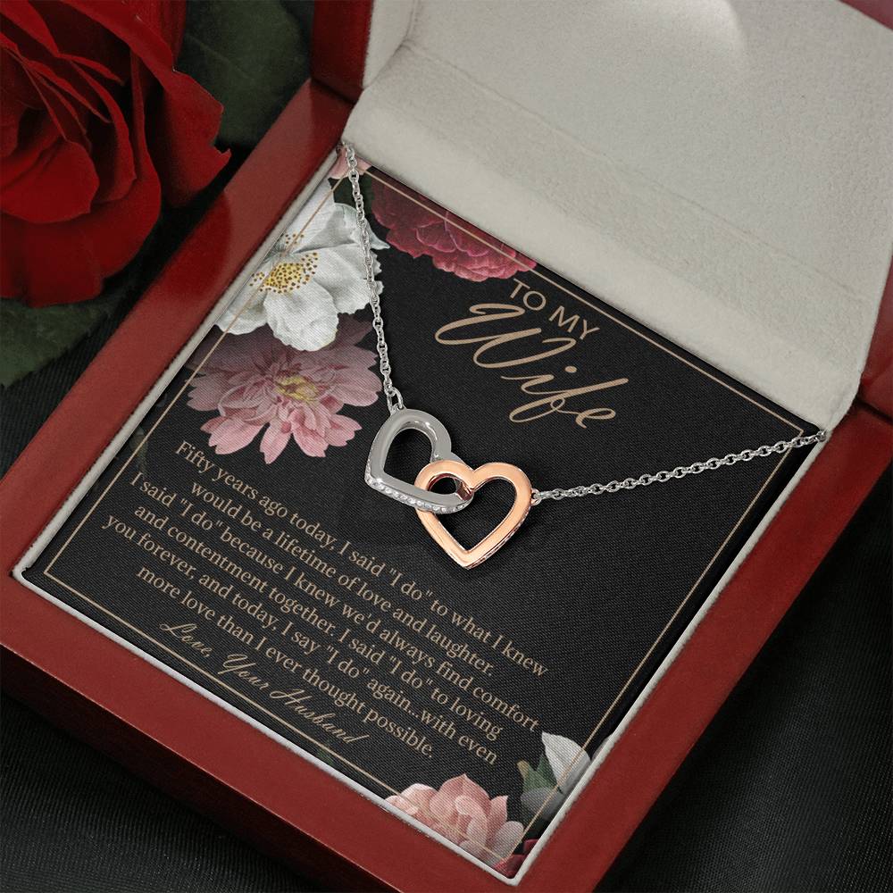 353 Husband To Wife Jewelry Necklace Romantic 50 Years 50th Wedding Anniversary Gift
