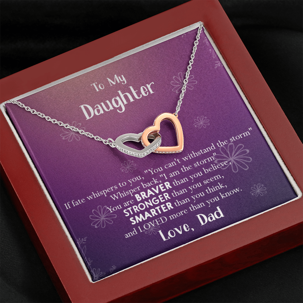 155D Necklace To My Daughter, Gift for Her, Women Necklace, Birthday Gift from Dad