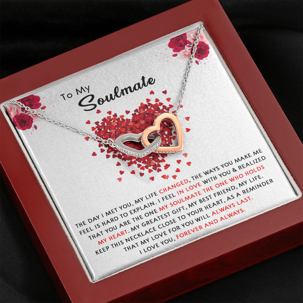 176D Necklace To My Soulmate, Necklace Gift for Women, I LOVE YOU Forever & Always