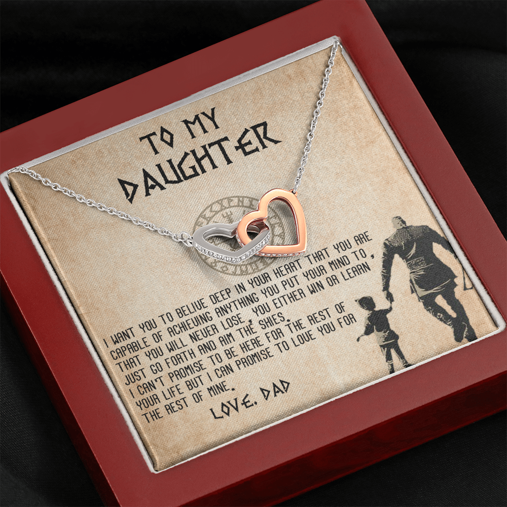 13D To my Daughter Necklace, Viking Dad Gift for Daughter, Daughter Birthday Gifts